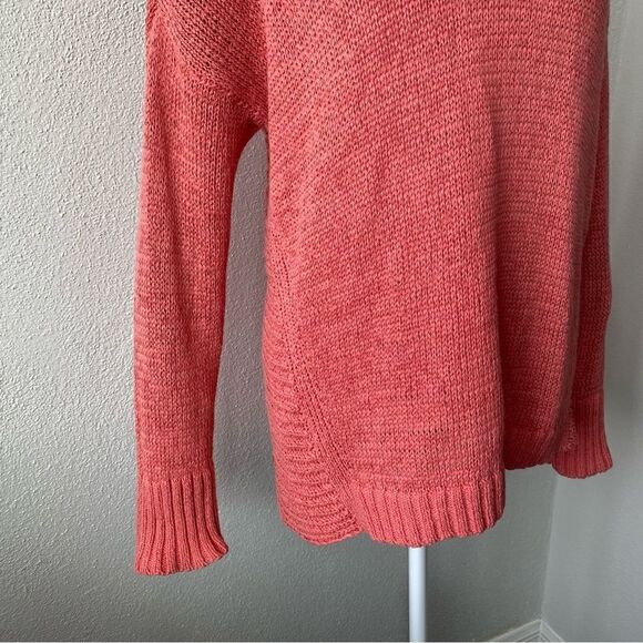LOFT Women’s Knit Sweater Peach High Low SZ L - Picture 11 of 14
